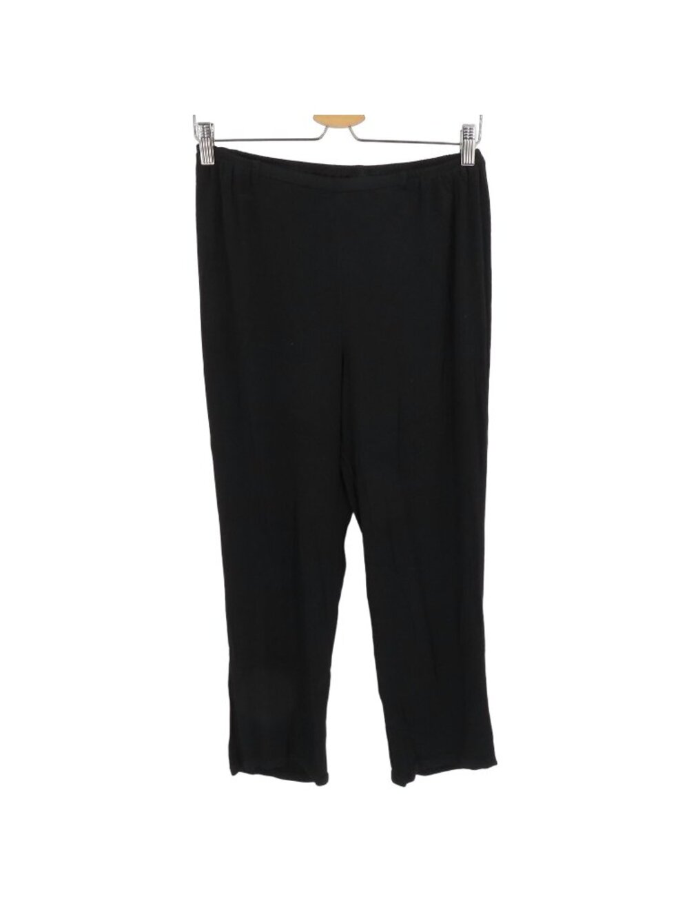 Citron Santa Monica Petite Medium PM Black Stretch Waist Pants Rayon Womens